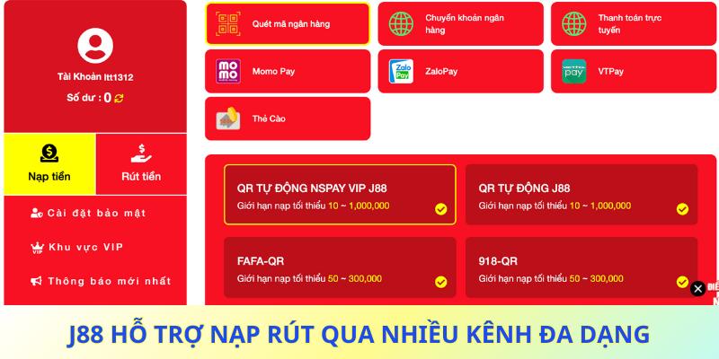 w88 hỗ trợ nạp rút qua nhiều kênh đa dạng